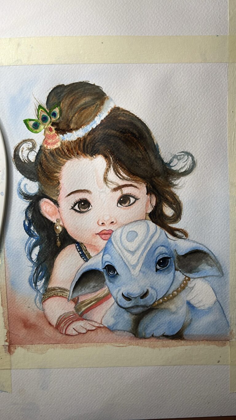 Krishna Watercolor